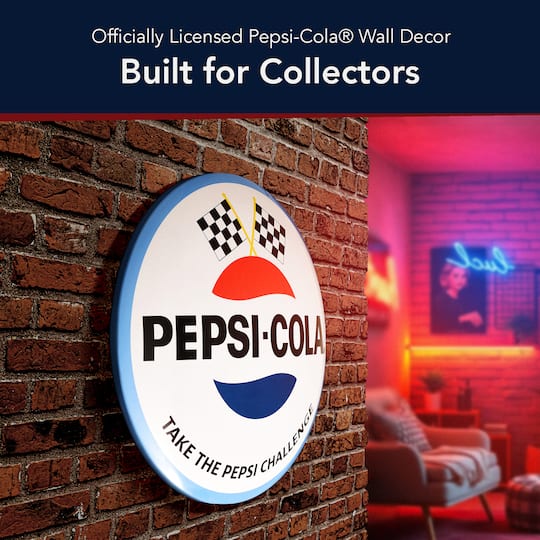American Art Decor 15" Pepsi Logo Dome Metal Wall Art Sign